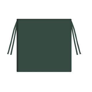 Poduszka ogrodowa na krzesło TIP 40x40 ZIELEŃ BUTELKOWA, wodoodporna, zdejmowany pokrowiec