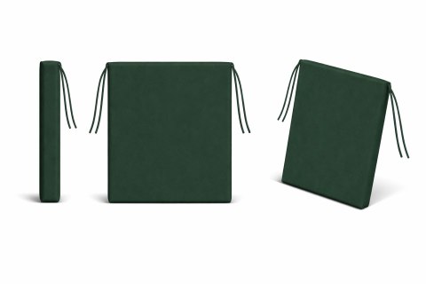 Poduszka ogrodowa na krzesło TIP 40x40 ZIELEŃ BUTELKOWA, wodoodporna, zdejmowany pokrowiec