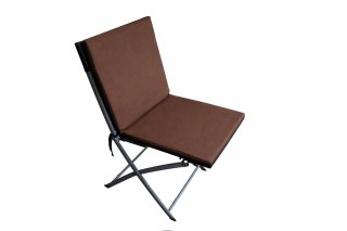 Poduszka wodoodporna na krzesło z oparciem TIP 80x40 cm BRĄZOWY