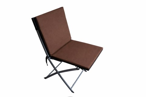 Poduszka wodoodporna na krzesło z oparciem TIP 80x40 cm BRĄZOWY