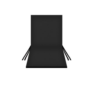 Poduszka wodoodporna na krzesło z oparciem TIP 80x40 cm CZARNY